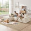 Canapé modulaire en L Sailvan de 108 po, canapé modulaire désossé avec méridienne surdimensionnée, mousse à mémoire de forme profonde, aucun assemblage requis, blanc-1485221480
