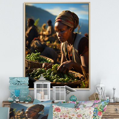 «Hrian African Tribes Kikuyu Harvest III», reproduction sur toile