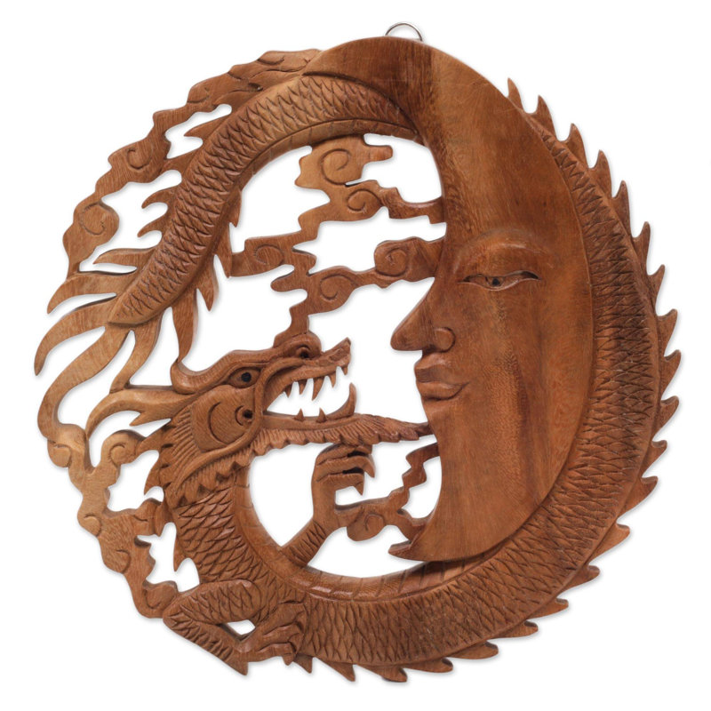 Panneau de soulagement en bois dragon moonlight