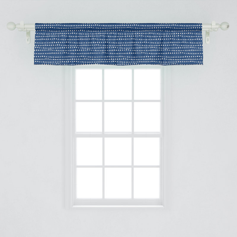 Cantonnière bleu et blanc Ambesonne, L 42 po x L 12 po