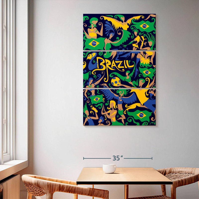 Mardi gras brésilien Masam, H 65 po x l 42 po