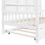 Lit en bois pour lit simple avec lit gigogne et tablette-654709800