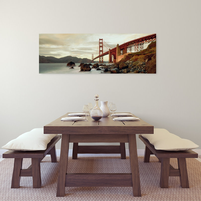 Golden Gate Bridge, San Francisco, Ca, États-Unis, art contemporain abstrait, lever de soleil, coucher de soleil
