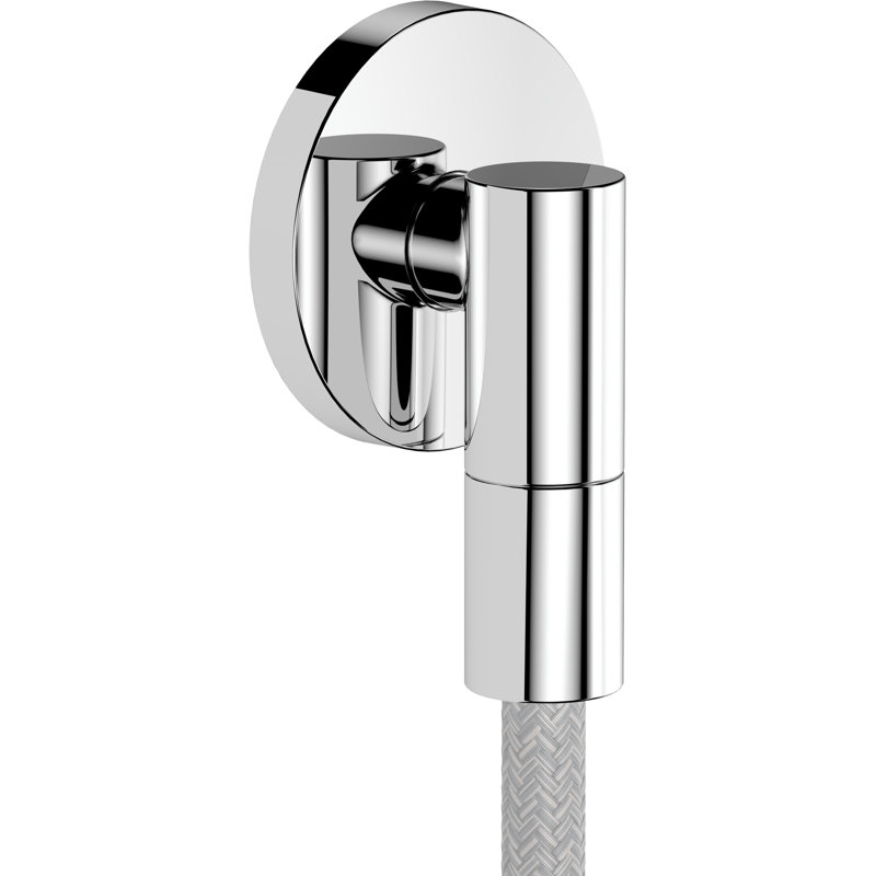 hansgrohe  Wall Outlet S with Check Valve, Round in Chrome, Chrome