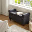 Banc de rangement rabattable avec clous et pieds en bois massif Alisdair-77351253