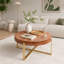 Table basse ronde rétro avec plateau en bois de sapin-928722579-928722581