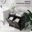 Armoire à linge double inclinable, armoire de rangement pour salle de bain avec panier à 2 compartiments, armoire de plancher moderne pour salle de bain, noir