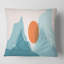 Red Moon Over Abstract Blue Mountains I - Coussin décoratif imprimé moderne-60158884