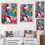 «Pink and Turquoise Abstract Enigma III», reproduction d'art sur toile-246852677-246852673
