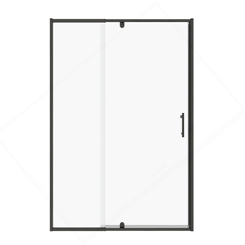 50-54" W x 71" H Piovt Swing Glass Shower Door,Pivot Frame Sliding Shower Door with 1/4"(6mm) Clear SGCC Tempered Glass,Matte Black Finish Shower Doors,Reversible Installation