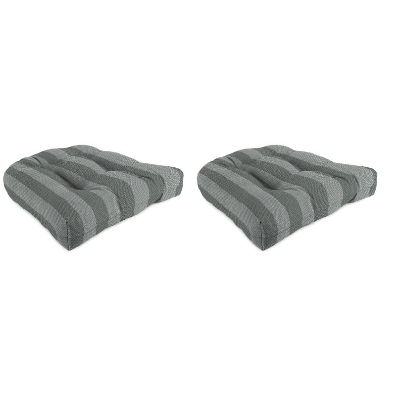 19" x 19" Outdoor Wicker Seat Cushion, Conway Smoke Polyester