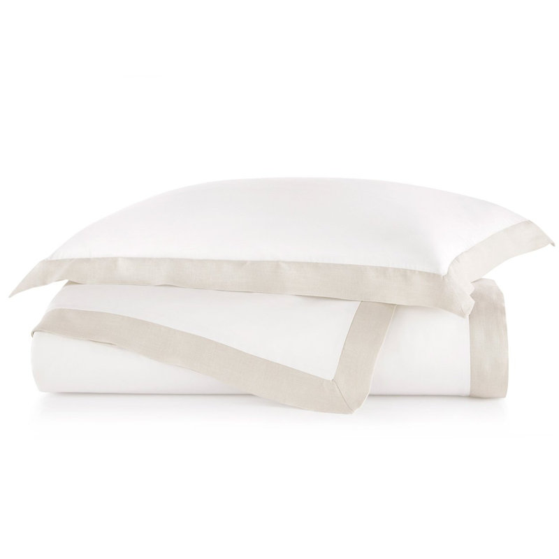 Mandalay Cuff Cotton Duvet Cover, Linen, Queen