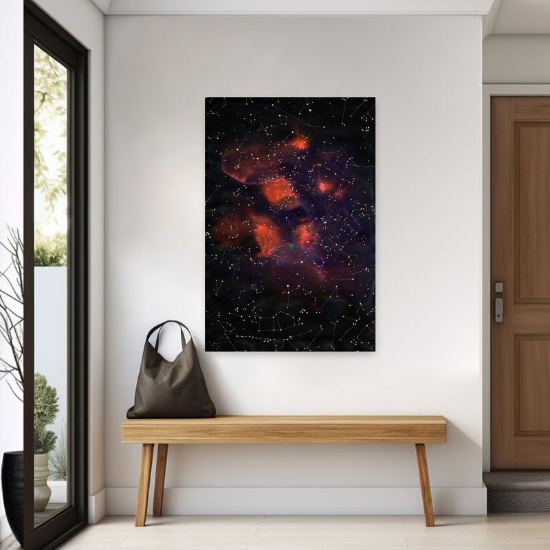 «Deep Space Constellations», art contemporain contemporain, paysage naturel, 60" H x 40" W