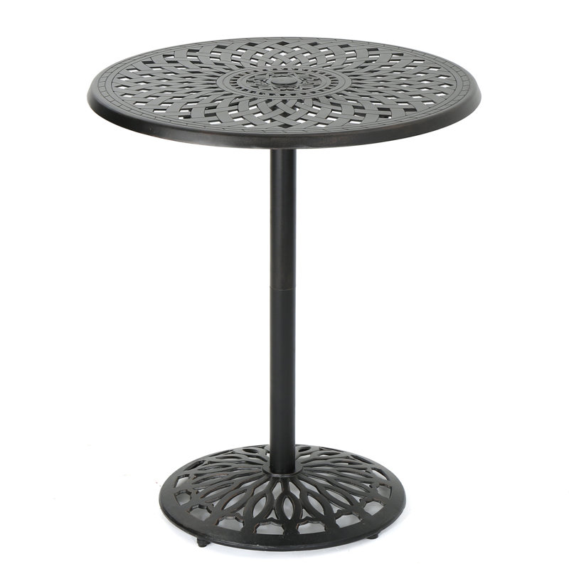 Table de bar en aluminium coulé 35 po - Cuivre, pour un look extérieur charmant, une étable ronde en cuivre et un accessoire tendance