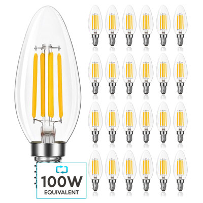 7 Watt C11 LED Dimmable Light Bulb Base