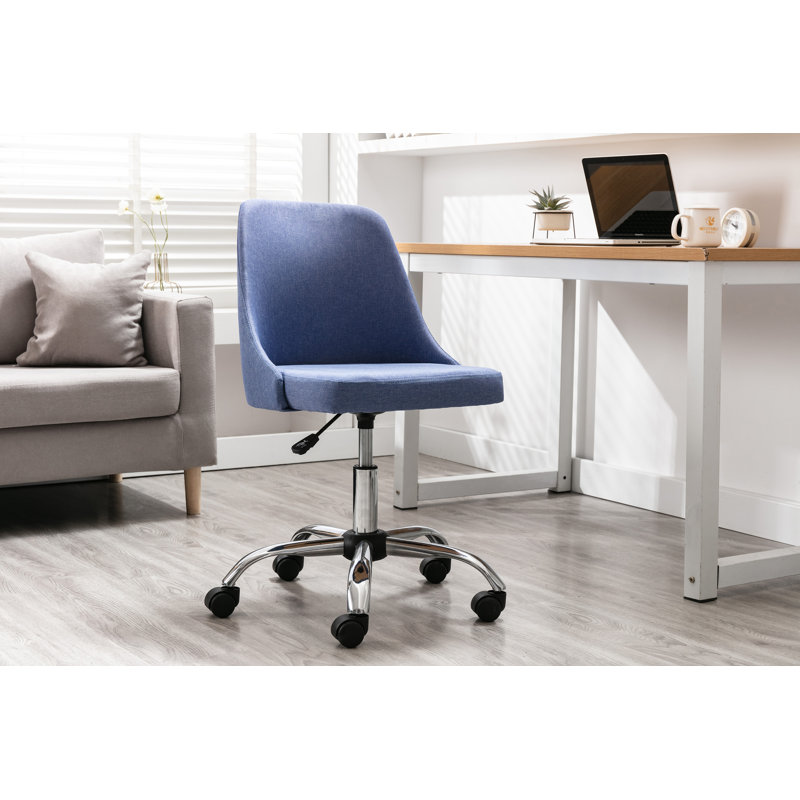 Viggo Fabric Office Chair with Chrome Base, Blue