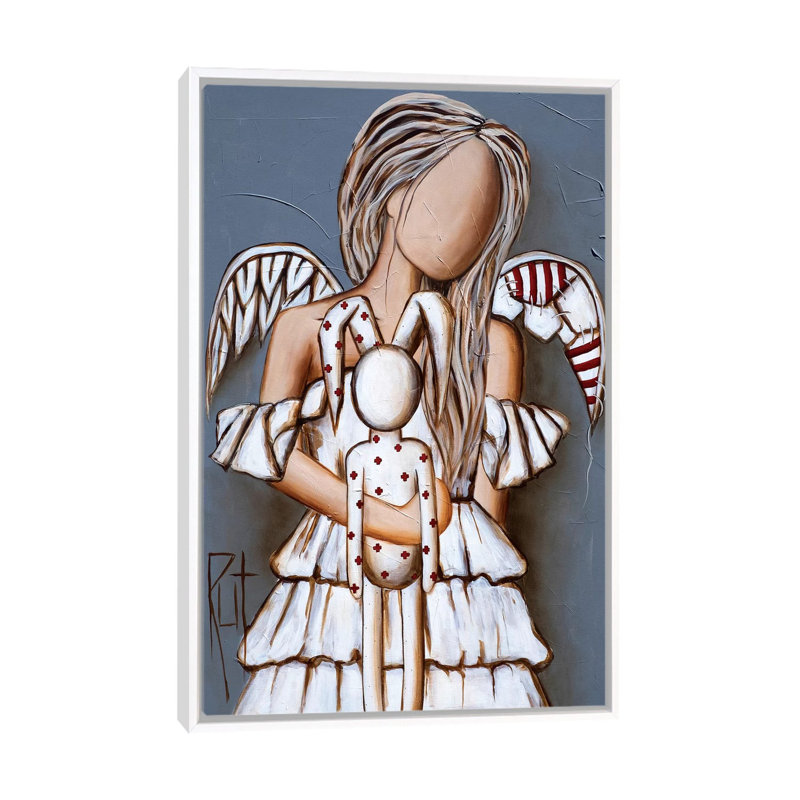 « Cosy » par rut art Creations-impression d’art graphique, H 26 po x l 18 po x 1,5 po, Toile blanche encadrée, Pas de tapis