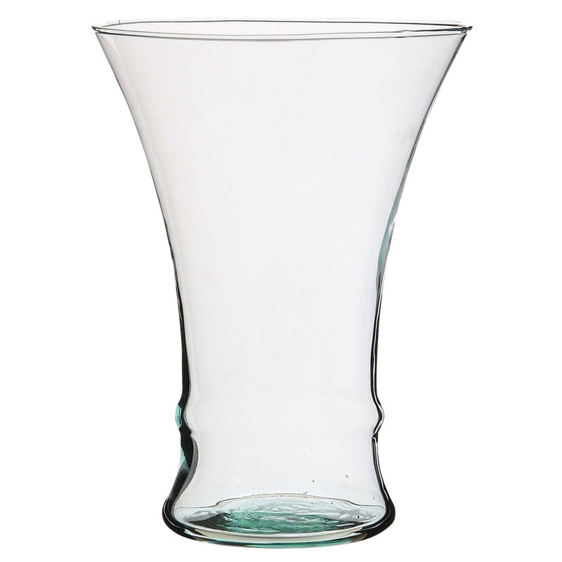Vase de table en verre transparent Freetown, H 7,5 po x l 5,5 po x P 5,5 po