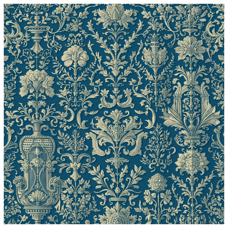 Coussins Intricate Floral Damask, 20 x 20 pouces