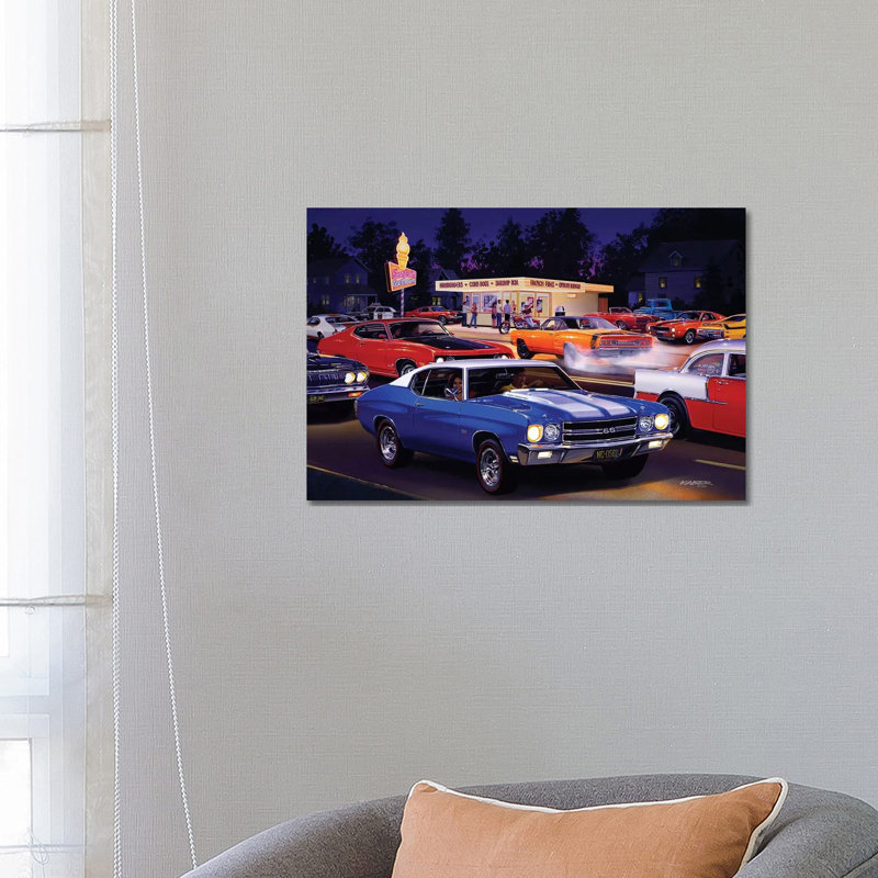 Fast Fred's by Bruce Kaiser - Wrapped Canvas Print, 66.04 cm H x 45.72 cm W x 1.91 cm D