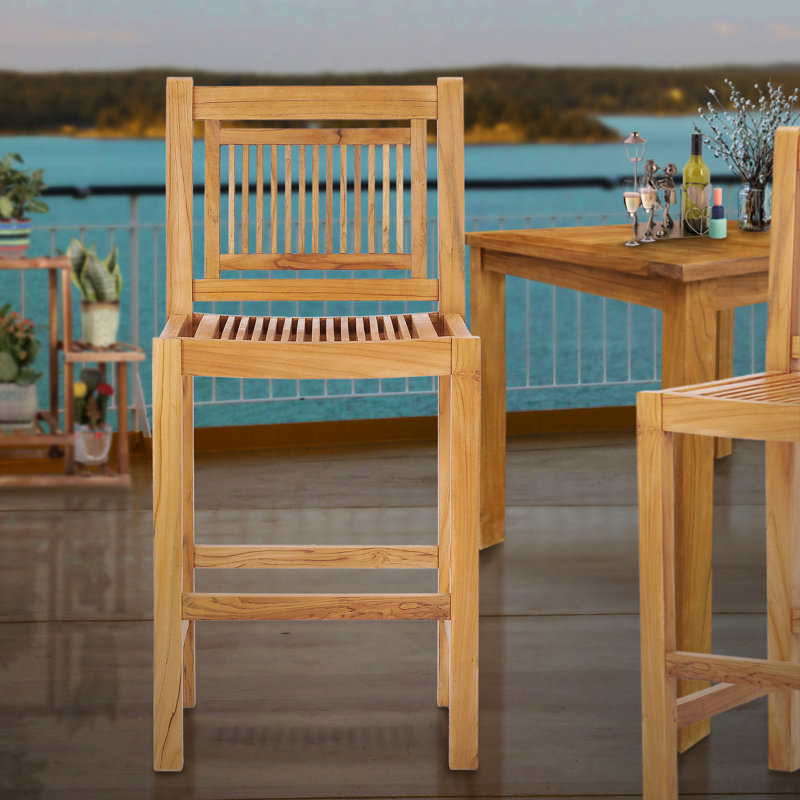 Maldives Outdoor Teak Bar Stool