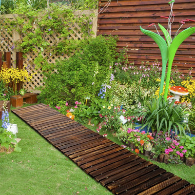 8ft Outdoor Patio Path Wooden Walkways