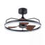 Ventilateur de plafond moderne noir avec lumière, moteur à courant continu, télécommande