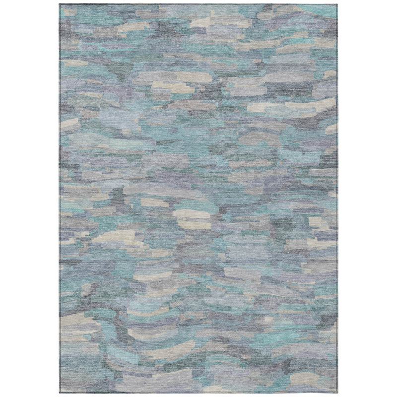 Machine Washable Indoor/Outdoor Huseby ACN2266 Stripes Rug, Rectangle 2'6" x 3'10"