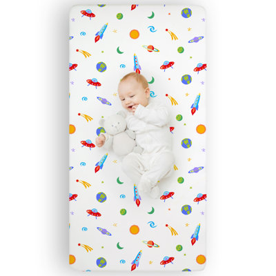 Drap pour lit de bébé 100% microfibre Wildkin Kids - Drap-housse doux et respirant - Out of this World