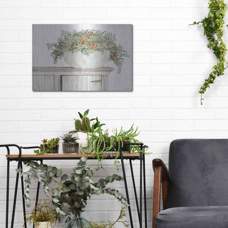 «Fall Floral Pumpkin White» par Cindy Jacobs, H 12 po x l 16 po