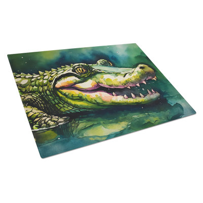 Alligator Glass Cutting Board Large