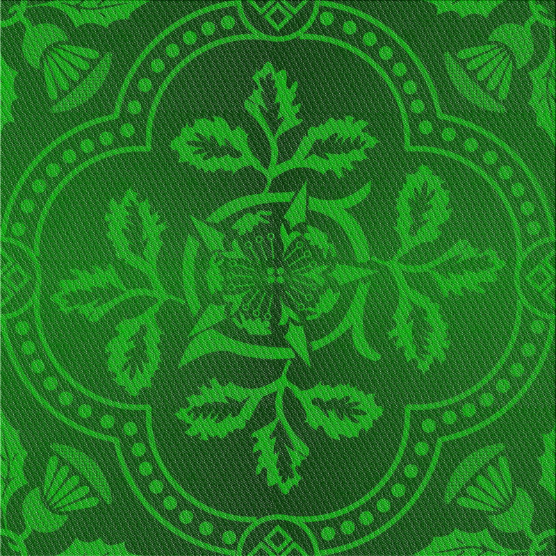 Vert Tapis décoratif, Carré 6 pi