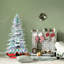 6.5-Ft. Flocked Mountain Pine Christmas Tree with Multi-Color LED String Lighting