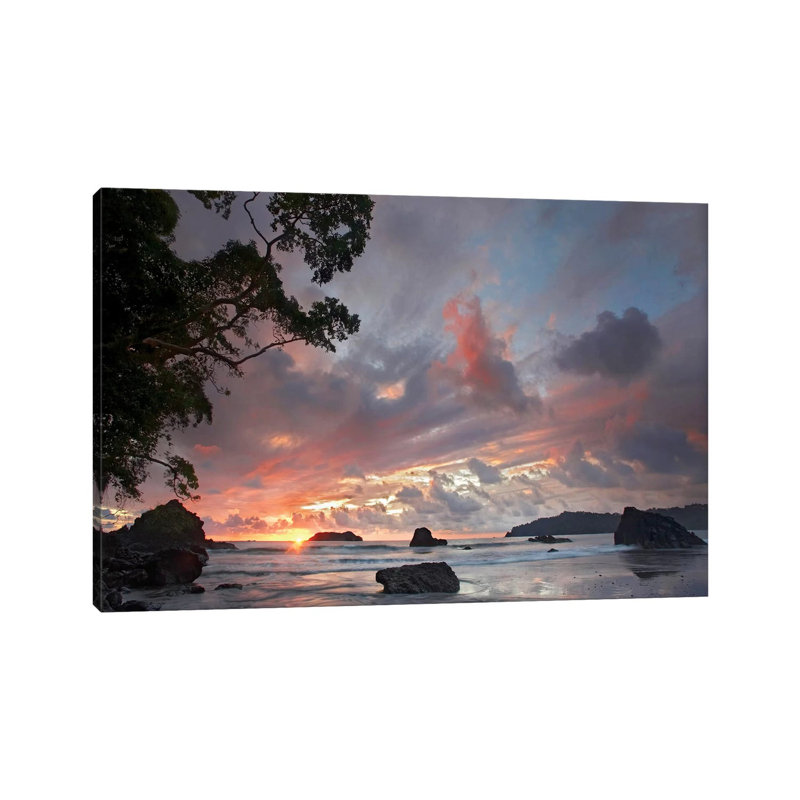 Beach And Coastline, Manuel Antonio National Park, Costa Rica by Tim Fitzharris - Wrapped Canvas Print