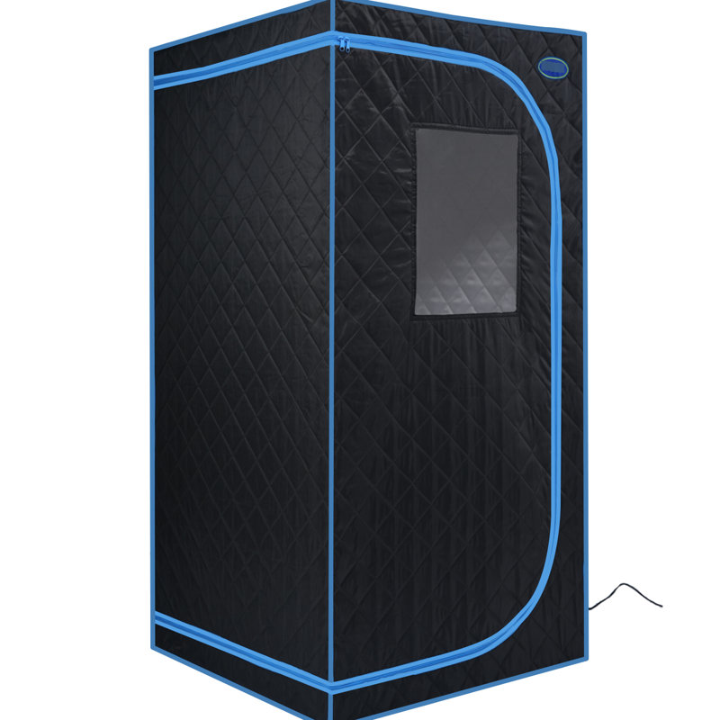 Portable Black Steam Tent - Full Size For Home Spa Use. With Generator, Remote, Foldable Chair. Hassle- Installation, Speedy Heating. & Ul Verified. Superior Insulation, Waterproof Cloth. 360 Sprays.