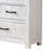 Theodore Transitional Style 6-drawer 59.38 In. Distressed White/walnut Dresser