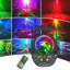 Projecteur 3-en-1 avec boule disco, double laser et lumière noire UV activée par le son