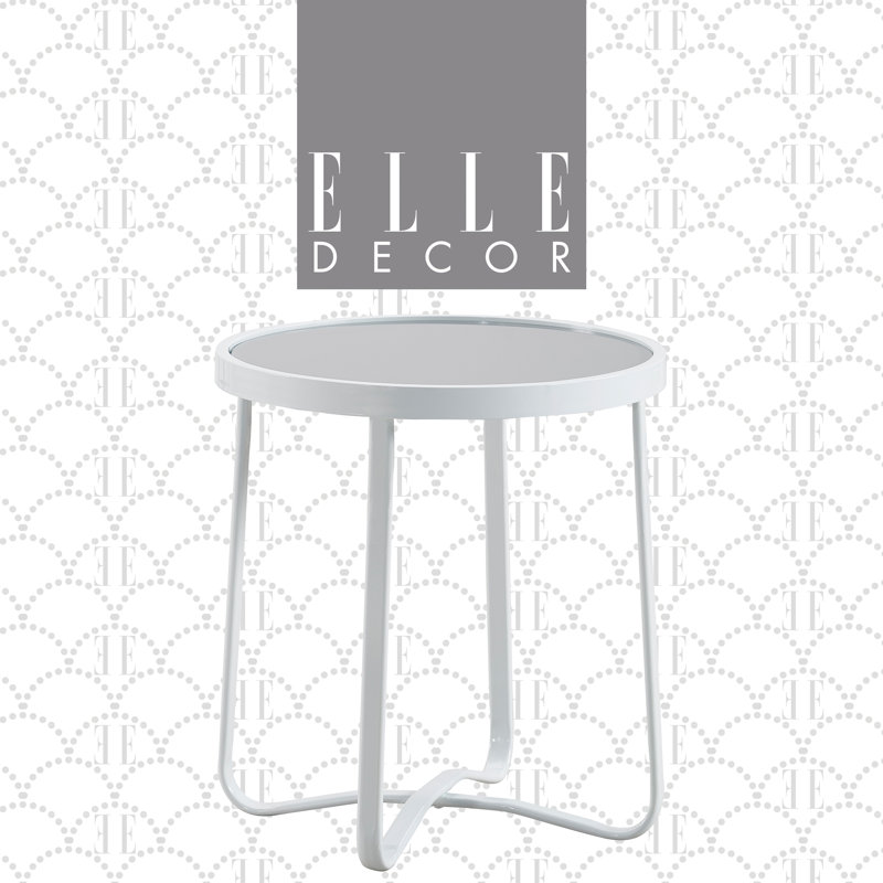 Table d'appoint d'extérieur Elle Decor Mirabelle, Blanc