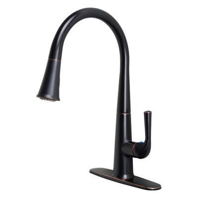 Kree Classic Series 1-3 Hole Installation Single Handle Kitchen Faucet with Pull Down Spout - Oil Rubbed Bronze