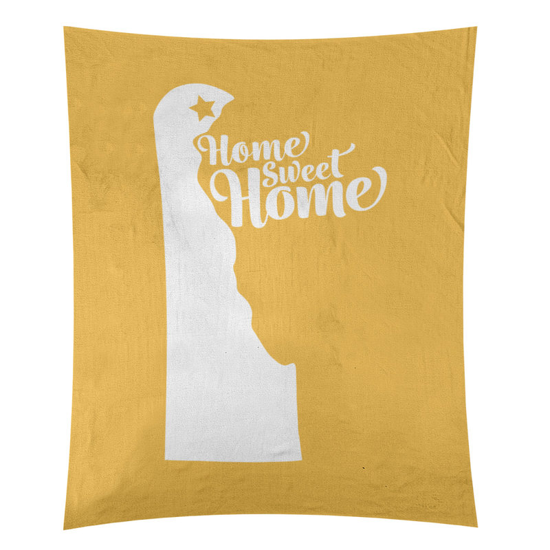 Tapisserie Home Sweet Wilmington, H 60 po x l 51 po, Jaune