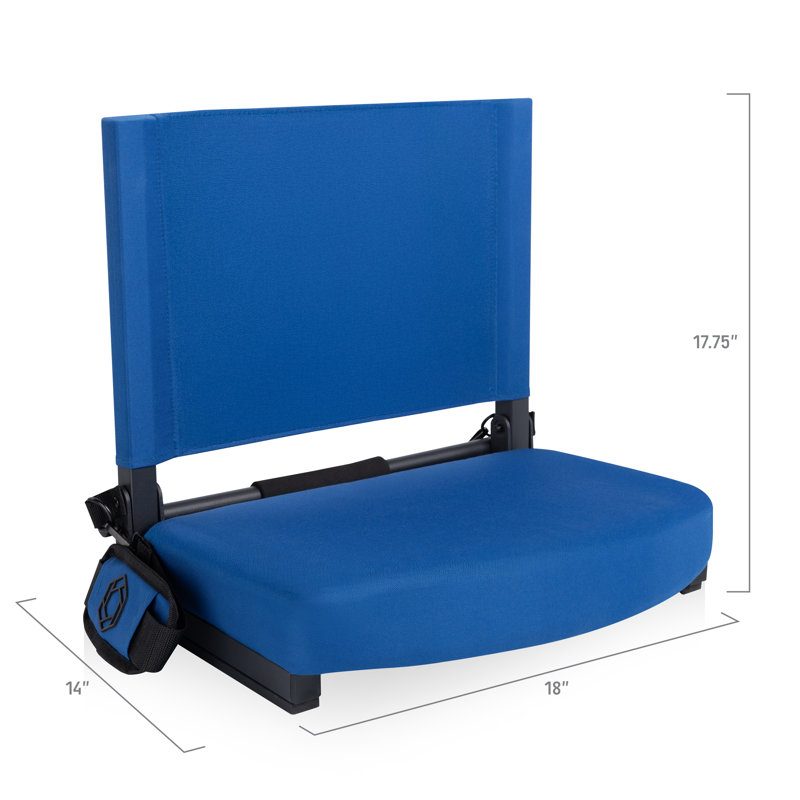 Siège de stade de football américain - Chaise pliante légère et portable pour gradins et bancs Takao, Bleu