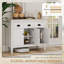 Buffet, armoire à café 40 po, blanc