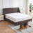 Melaya Wingback Upholstered Platform Bed Frame-629517197-653332743