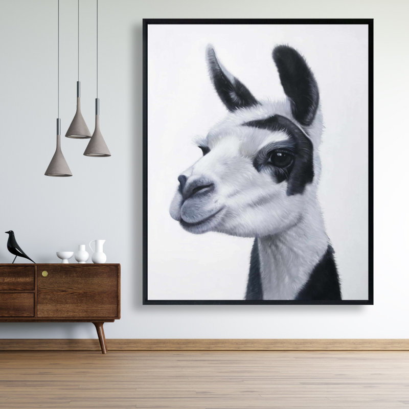 " Black & White Lama "