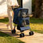 Poussette pliable 4 roues pour petits chiens et chats de moins de 28 lb avec plateau multifonctionnel-131518991