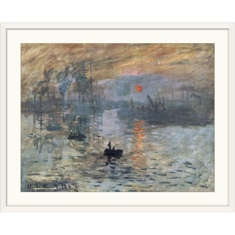 Impression, Sunrise par Claude Monet - print, Toile, H 18 po x l 24 po x P 1,5 po