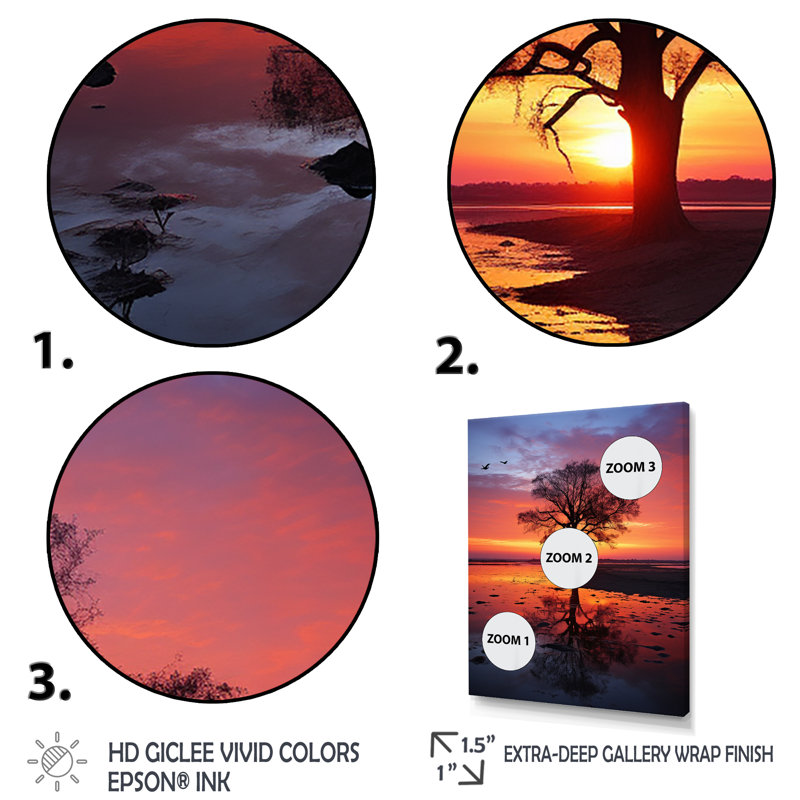 «Mabyn Sunrise Morning Serenade II», reproduction sur toile, H 40 po x l 30 po x P 1,5 po, Cadre flottant blanc
