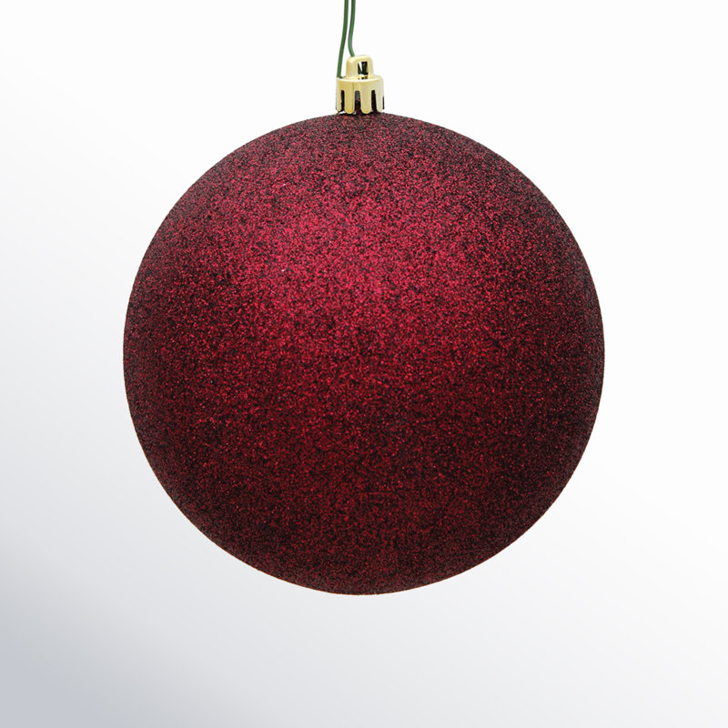 Ornement boule des Fêtes, Bourgogne, H 2,75 po x l 2,75 po x P 2,75 po