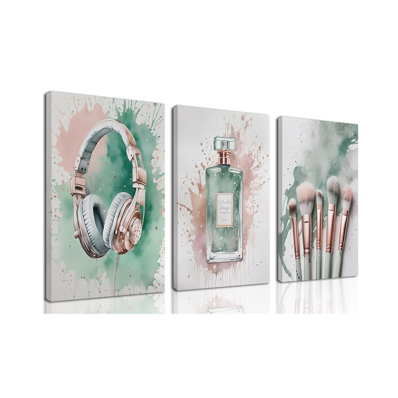 3 Piece Wrapped Canvas Print, 40 cm H x 30 cm W