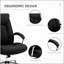 Chaise de bureau à haut dossier, chaise de bureau d'ordinateur avec support lombaire et hauteur réglable